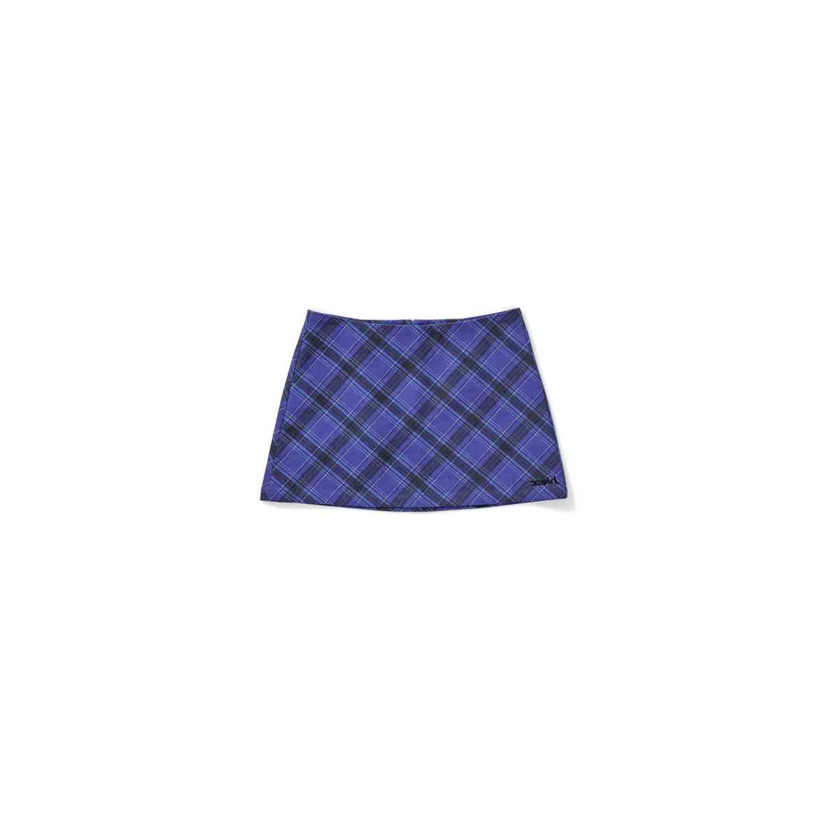 Tartan Plaid Mini Skirt - Cobalt