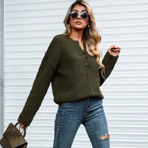 Textured Half-Button Sweater