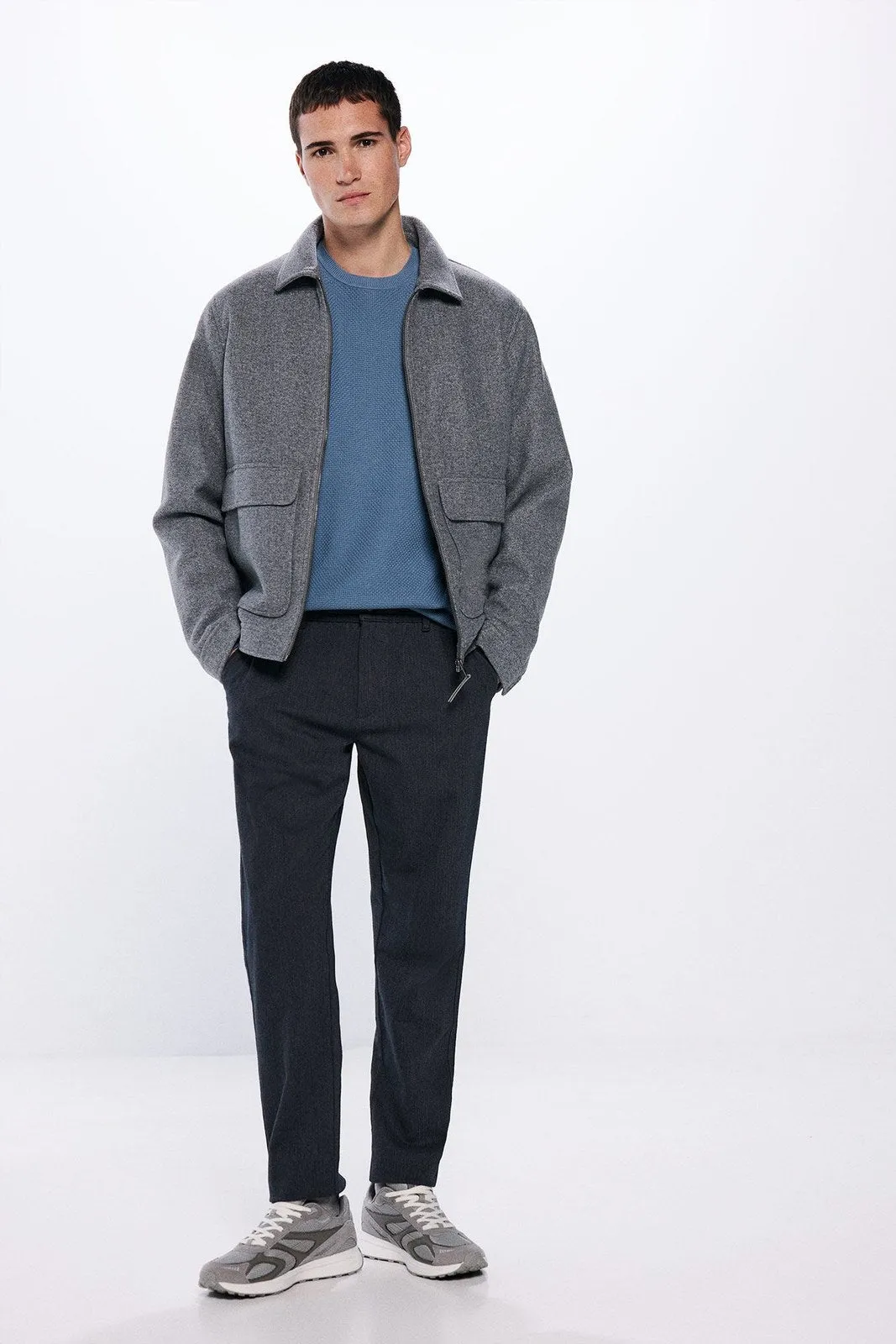 Textured Jumper - Blue