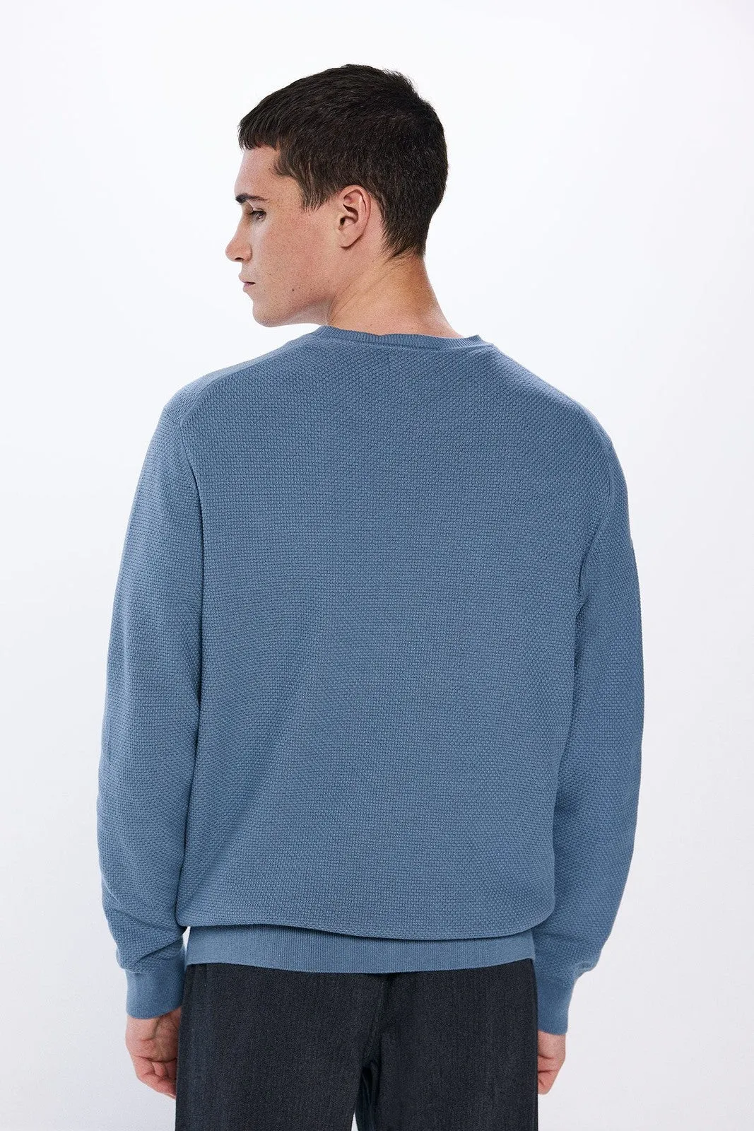 Textured Jumper - Blue