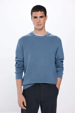Textured Jumper - Blue