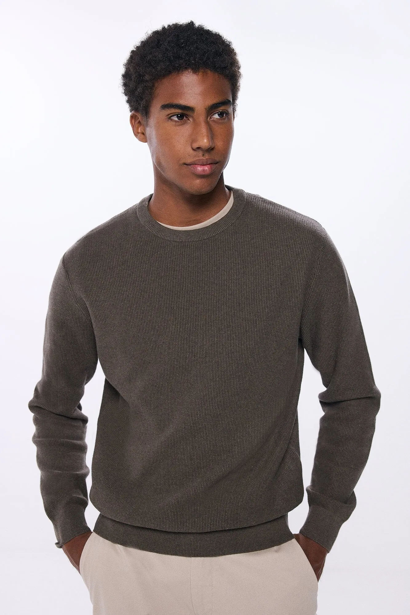 Textured Jumper - Tan