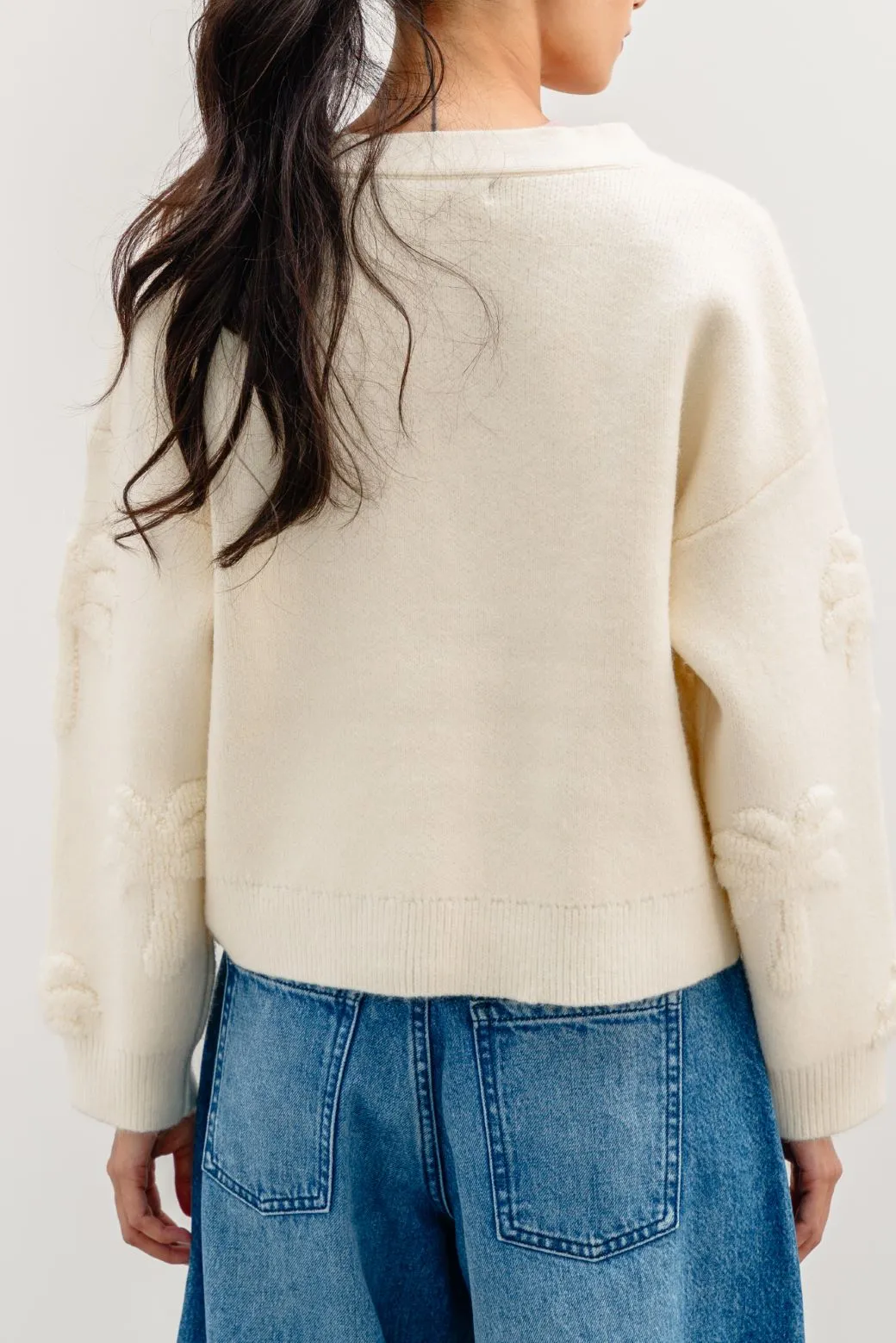 TEXTURED PALM CARDIGAN