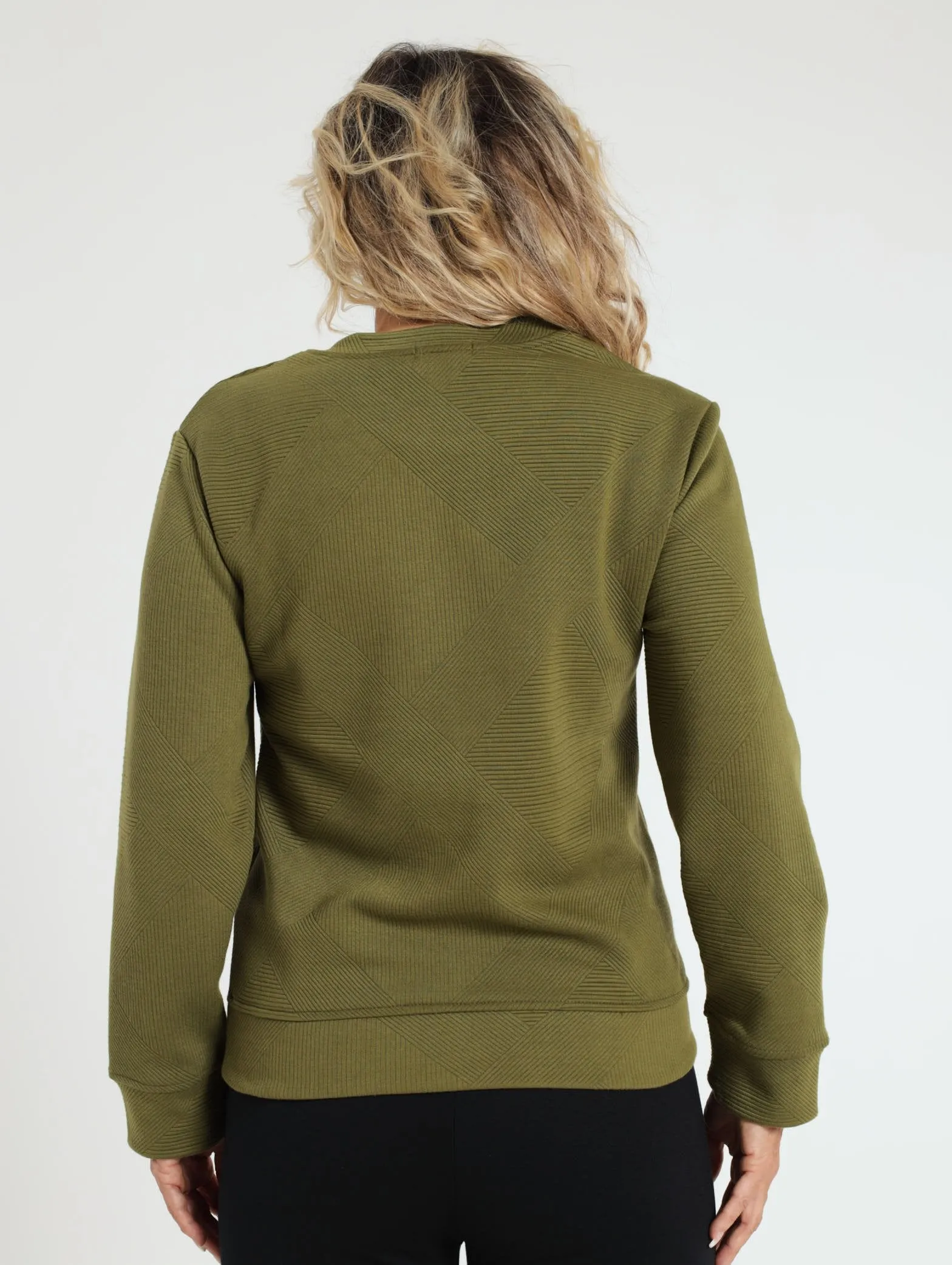 Textured Sweatshirt - Fatigue