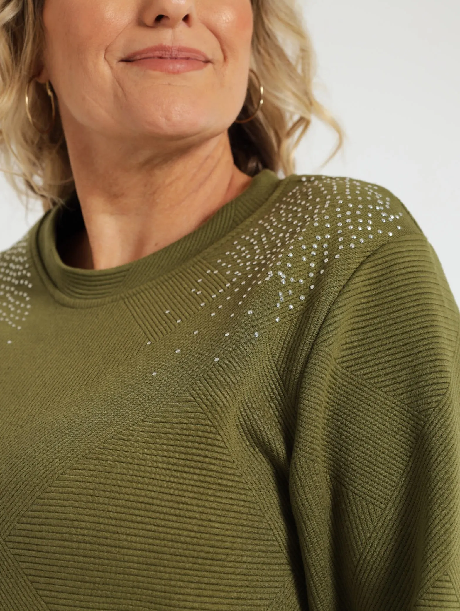 Textured Sweatshirt - Fatigue