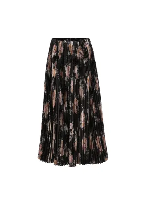 The Cherise Pleated Skirt in Moonlight Rose