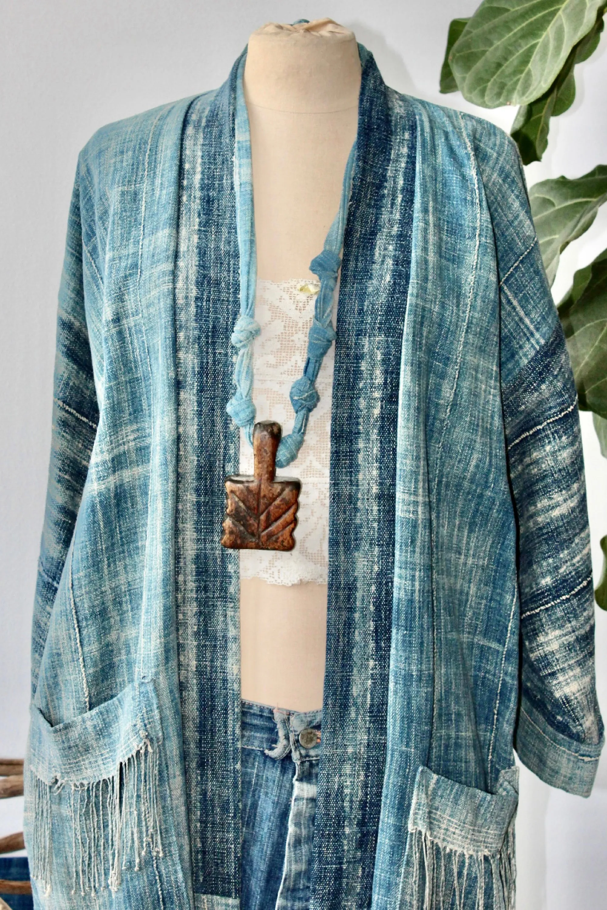 The Highlands Foundry Indigo Solid Mossi Duster THF11