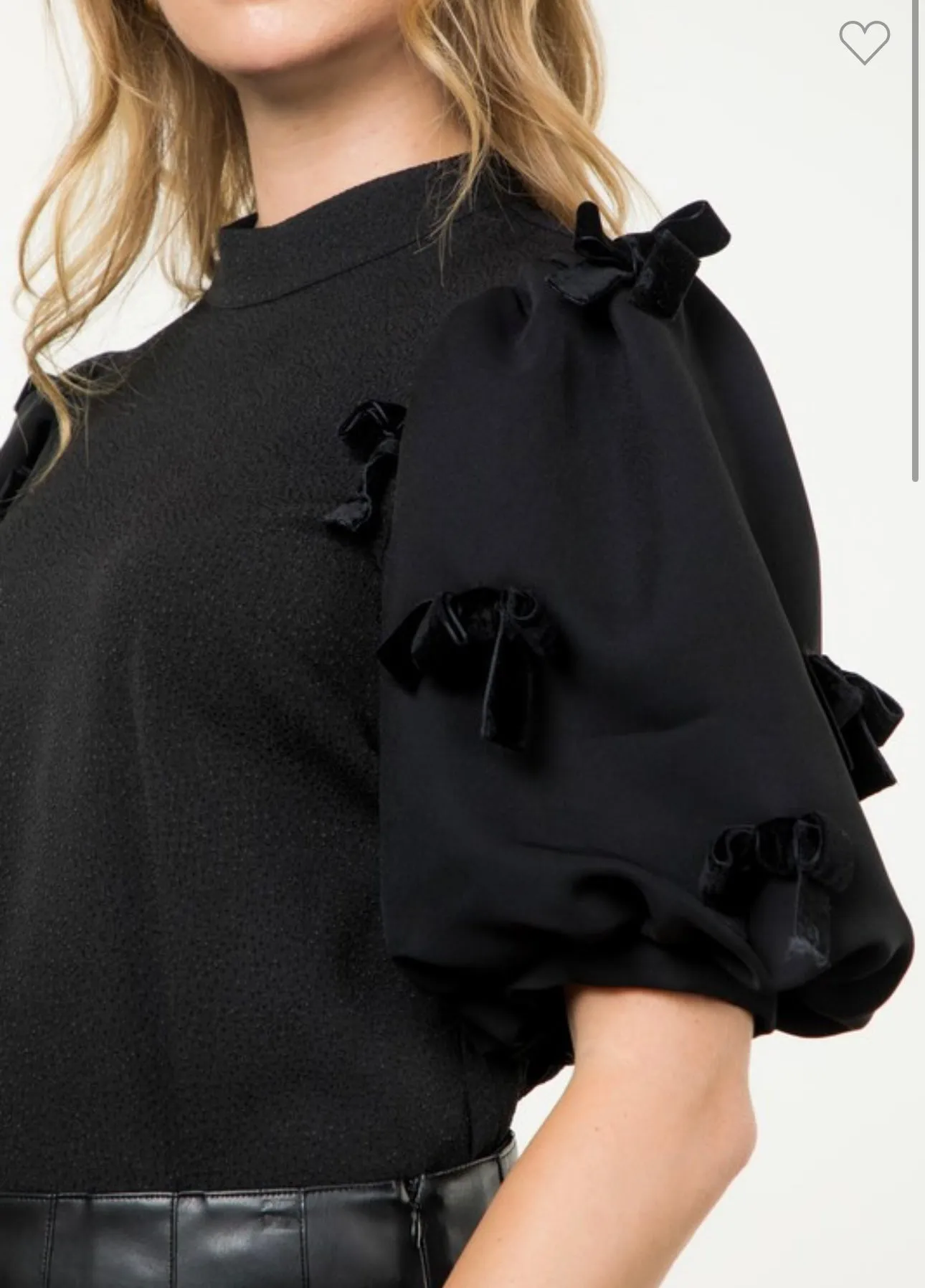 THML Black Bow Blouse