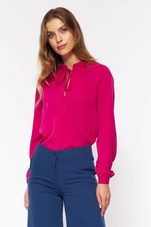Tied Collar Elegant Fitted Shirt