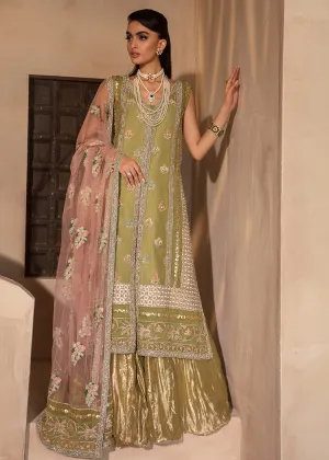 Traditional Pakistani Wedding Gown In Sharara Style