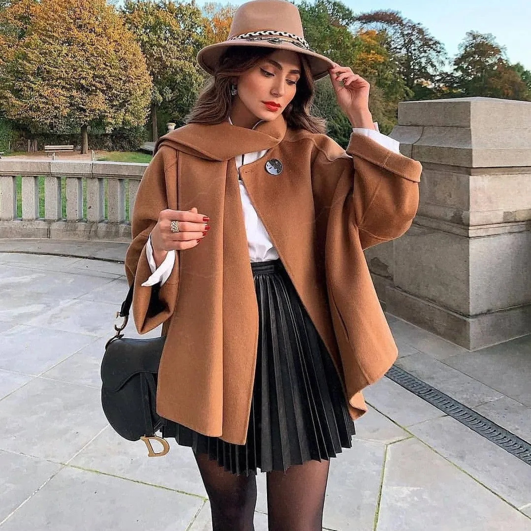 Trendy draped pleated knitted mini skirts