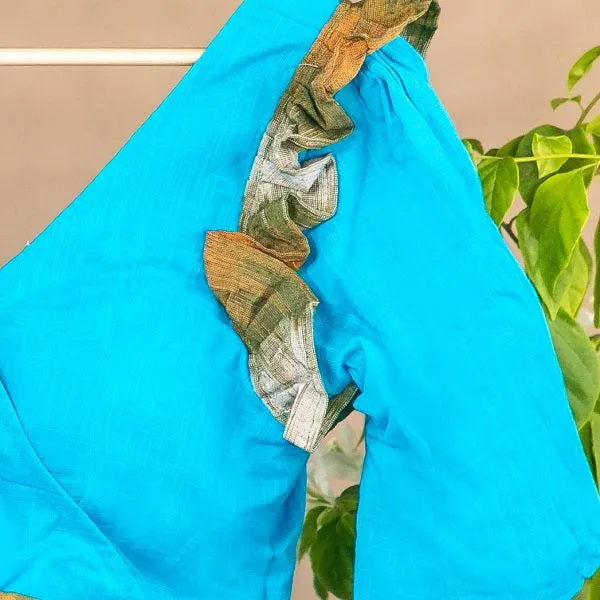 Turquoise Green Cotton Blouse