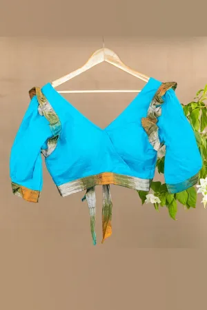 Turquoise Green Cotton Blouse