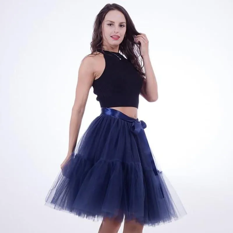 Tutu Tulle Skirt Vintage Pleated Skirt