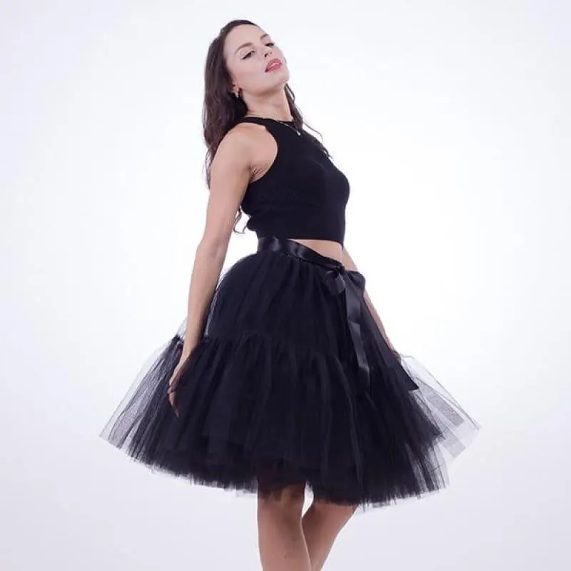 Tutu Tulle Skirt Vintage Pleated Skirt