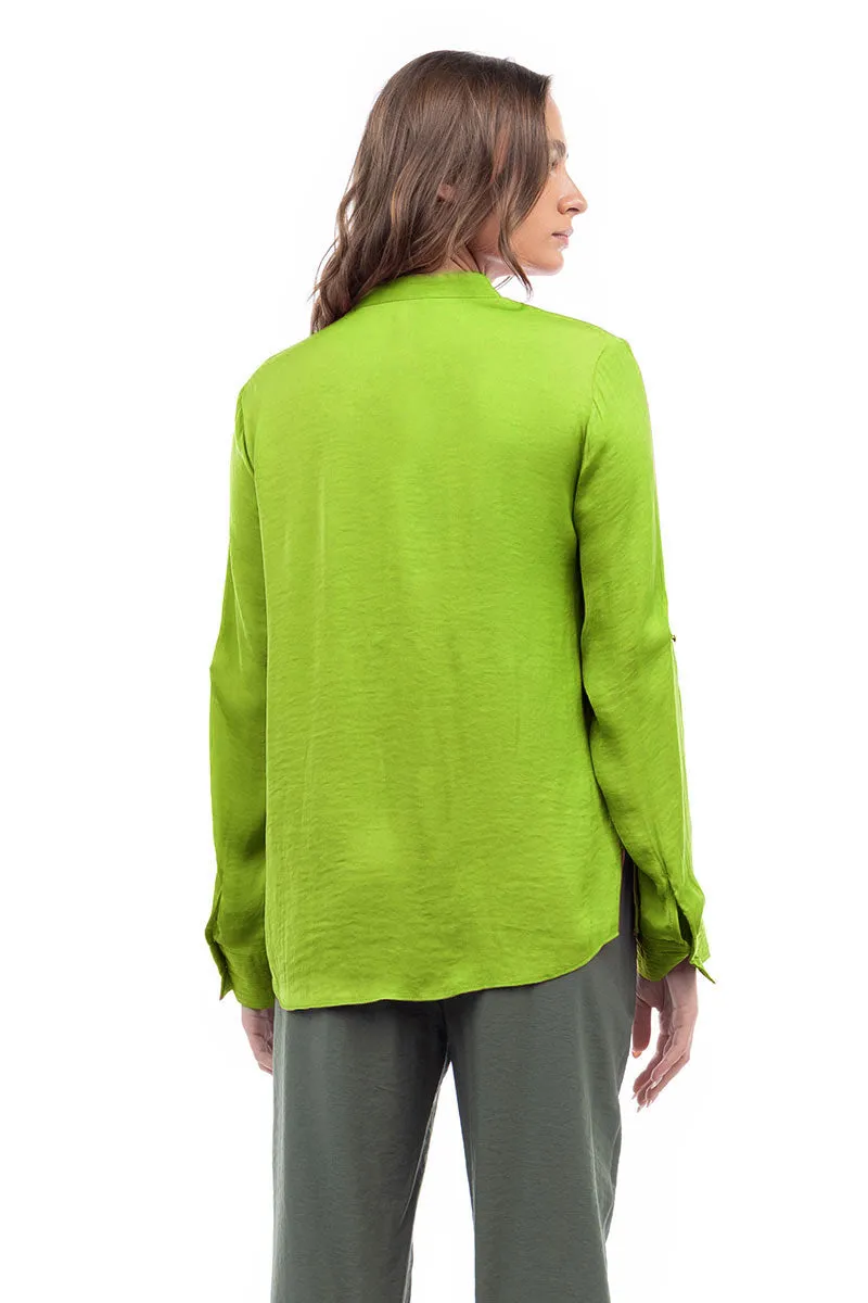 V Neck Collar Band Blouse