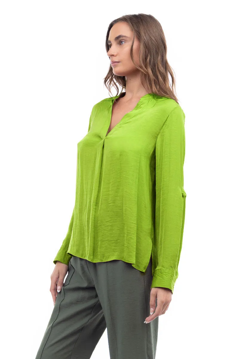 V Neck Collar Band Blouse