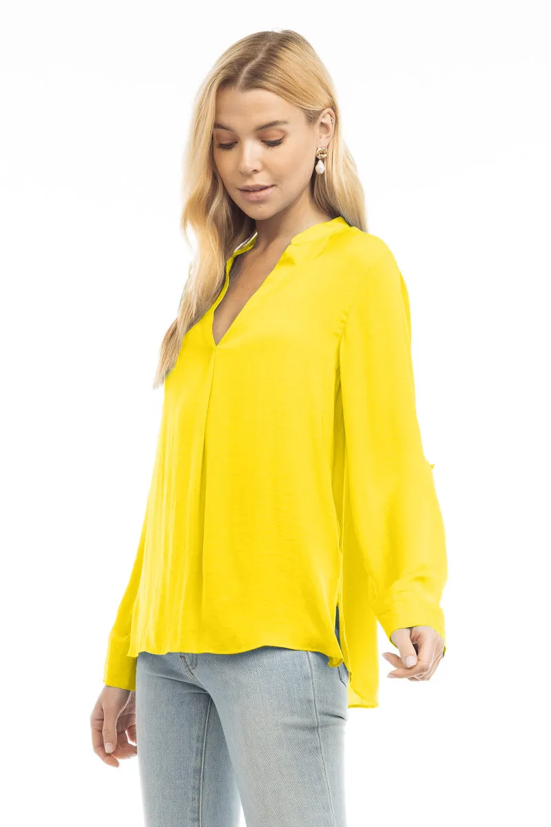 V Neck Collar Band Blouse
