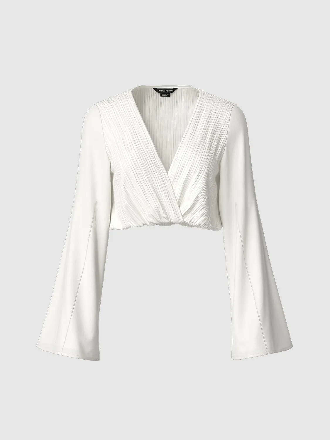 V-Neck Crossover Blouses