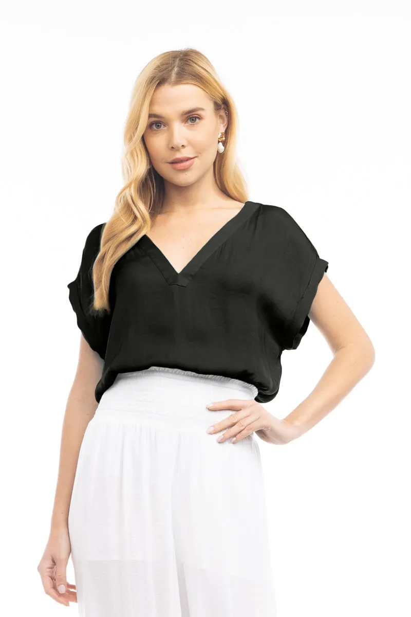 V-Neck Drop Sleeve Tee