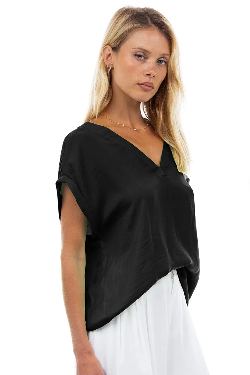 V-Neck Drop Sleeve Tee