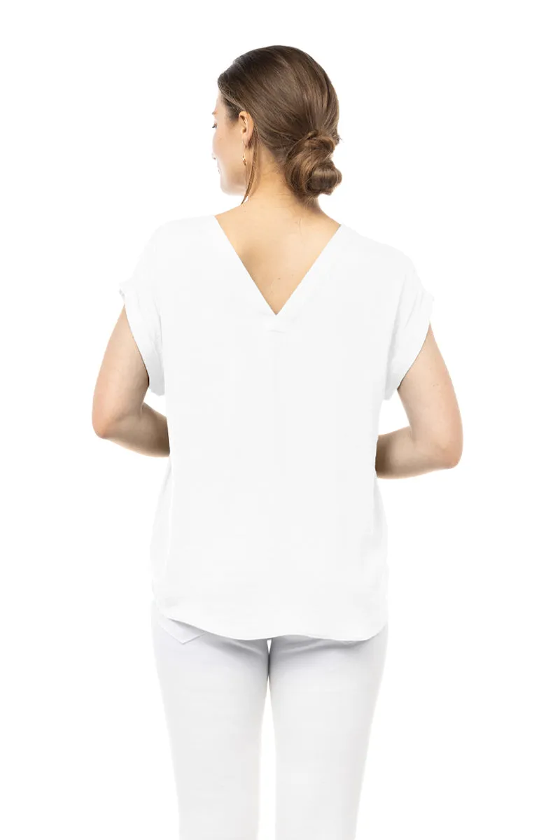 V-Neck Drop Sleeve Tee