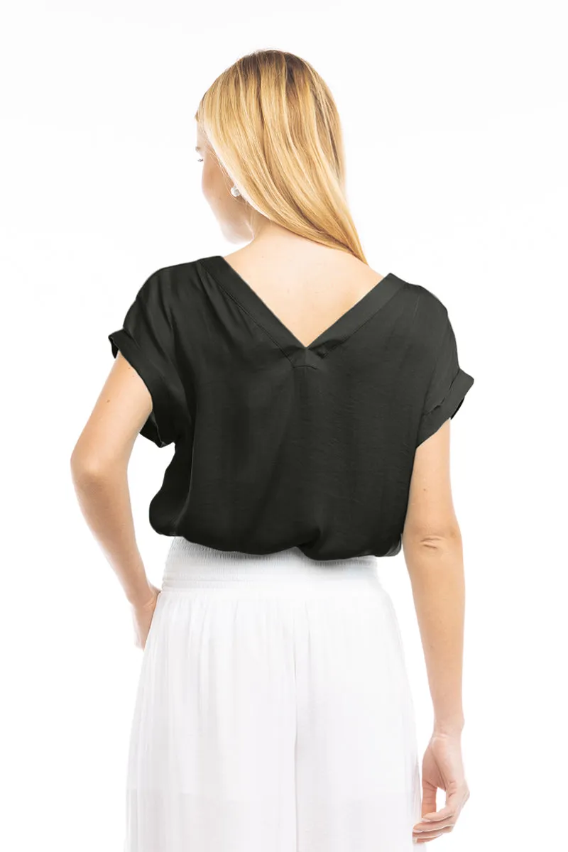 V-Neck Drop Sleeve Tee