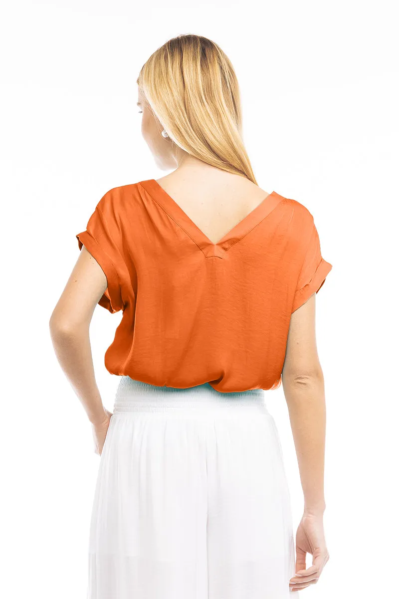 V-Neck Drop Sleeve Tee