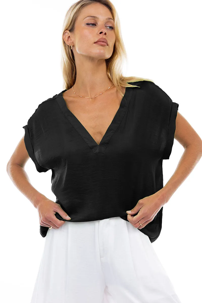 V-Neck Drop Sleeve Tee