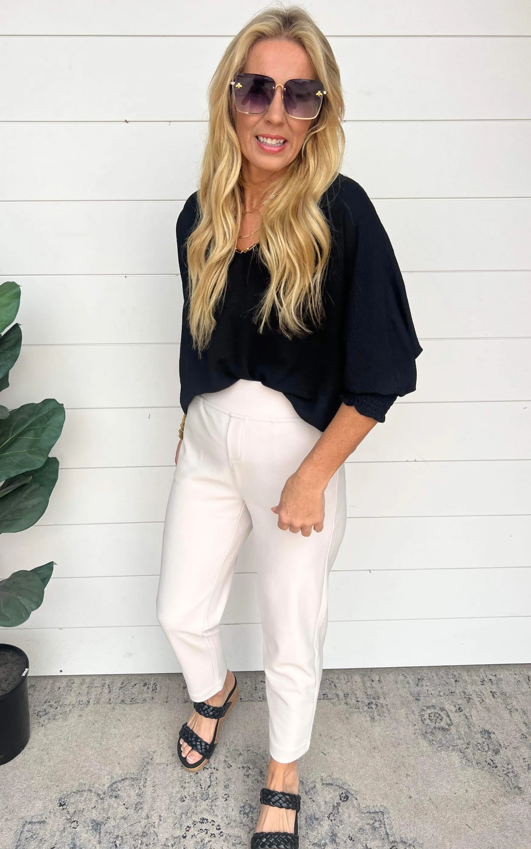 V Neck Long Sleeve Blouse Top | FINAL SALE