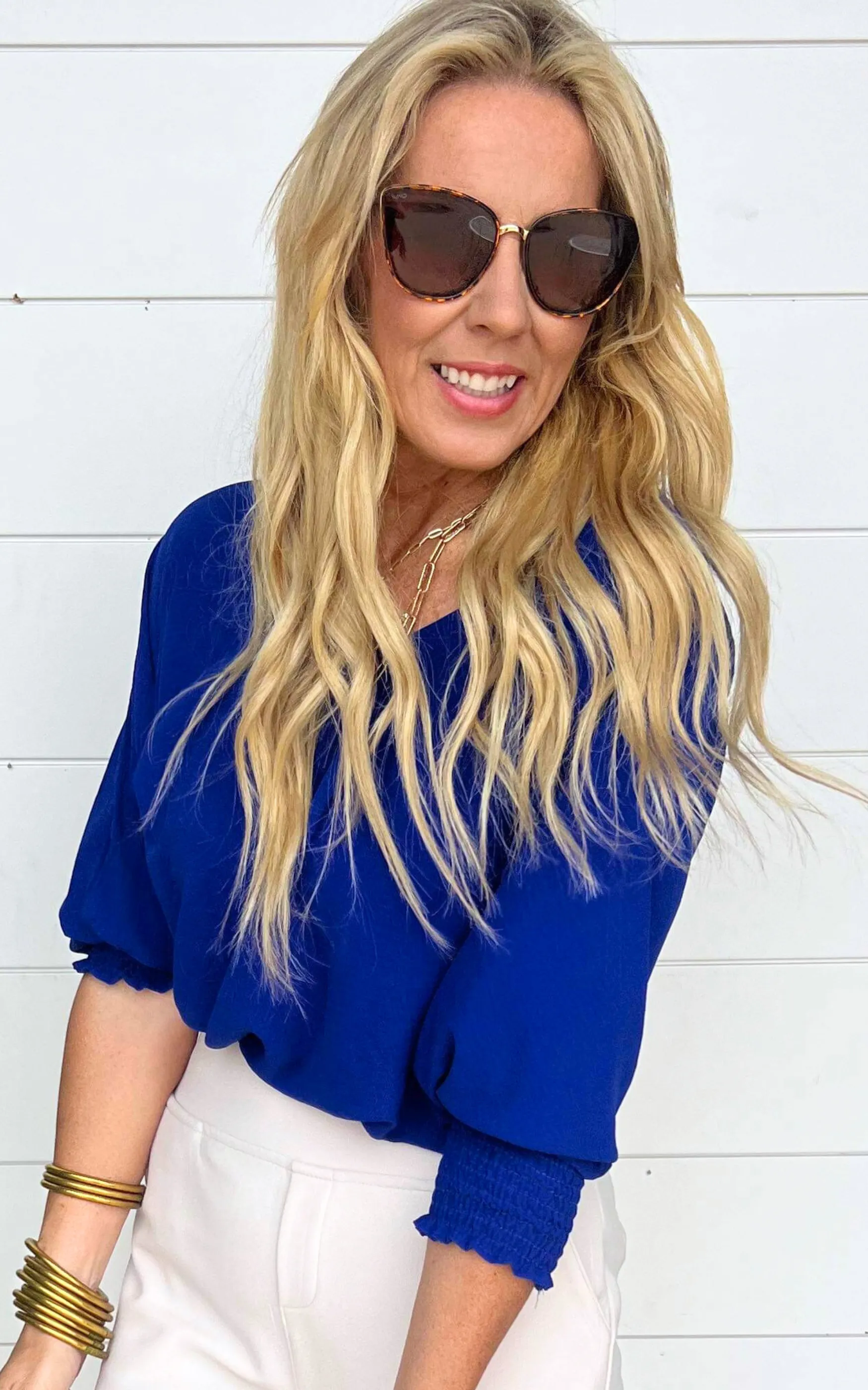 V Neck Long Sleeve Blouse Top | FINAL SALE