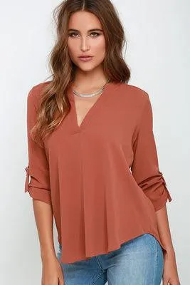 V-neck Slim chiffon Women's Blouses shirts plus size clothing body