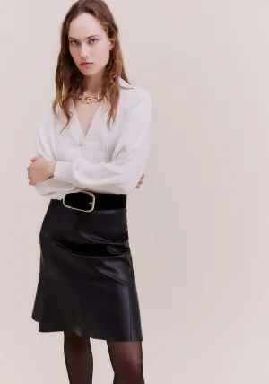 V-neck top - White Ecru