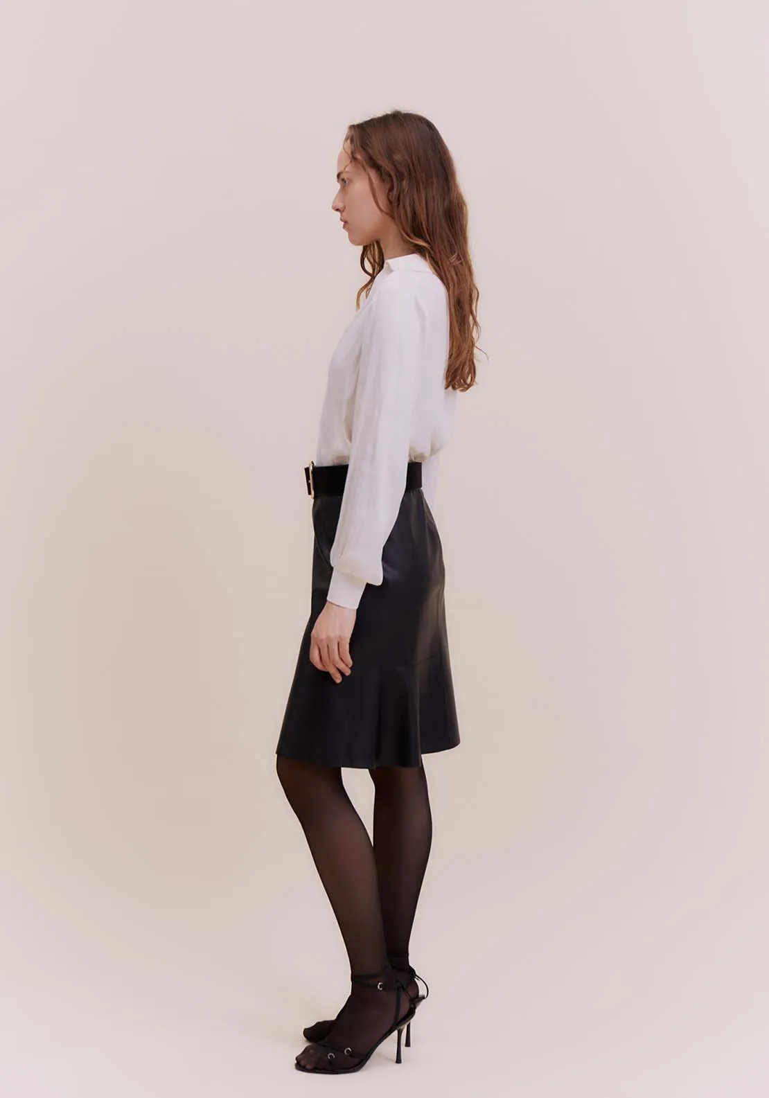 V-neck top - White Ecru