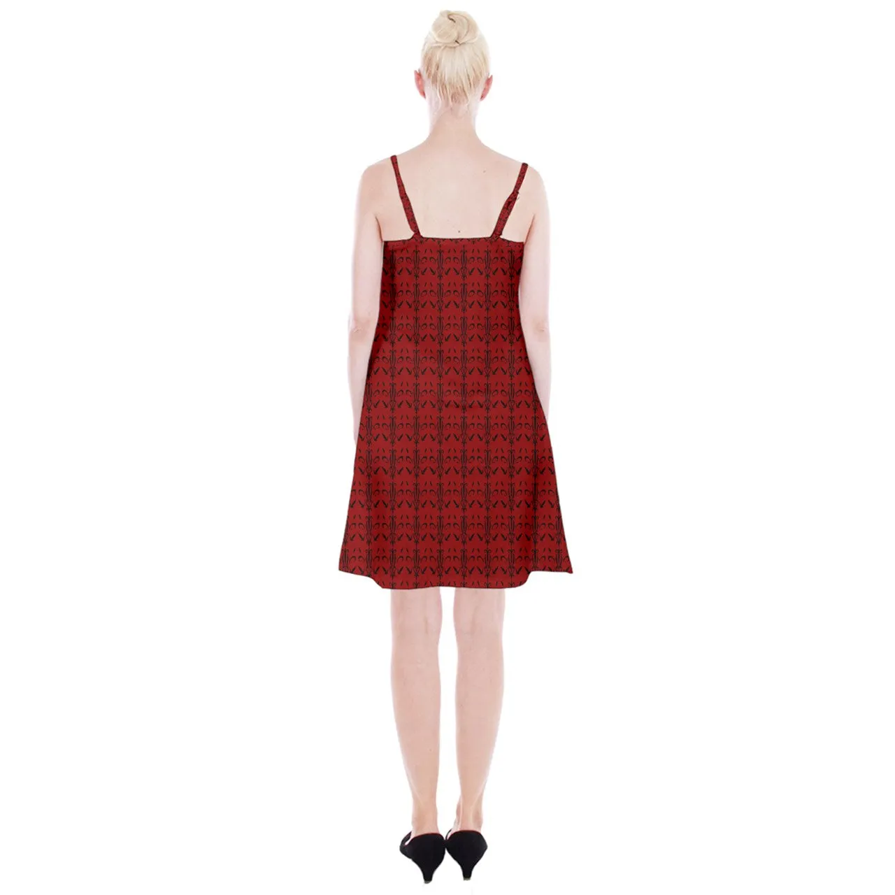 Vamplilly Spaghetti Strap Velvet Dress