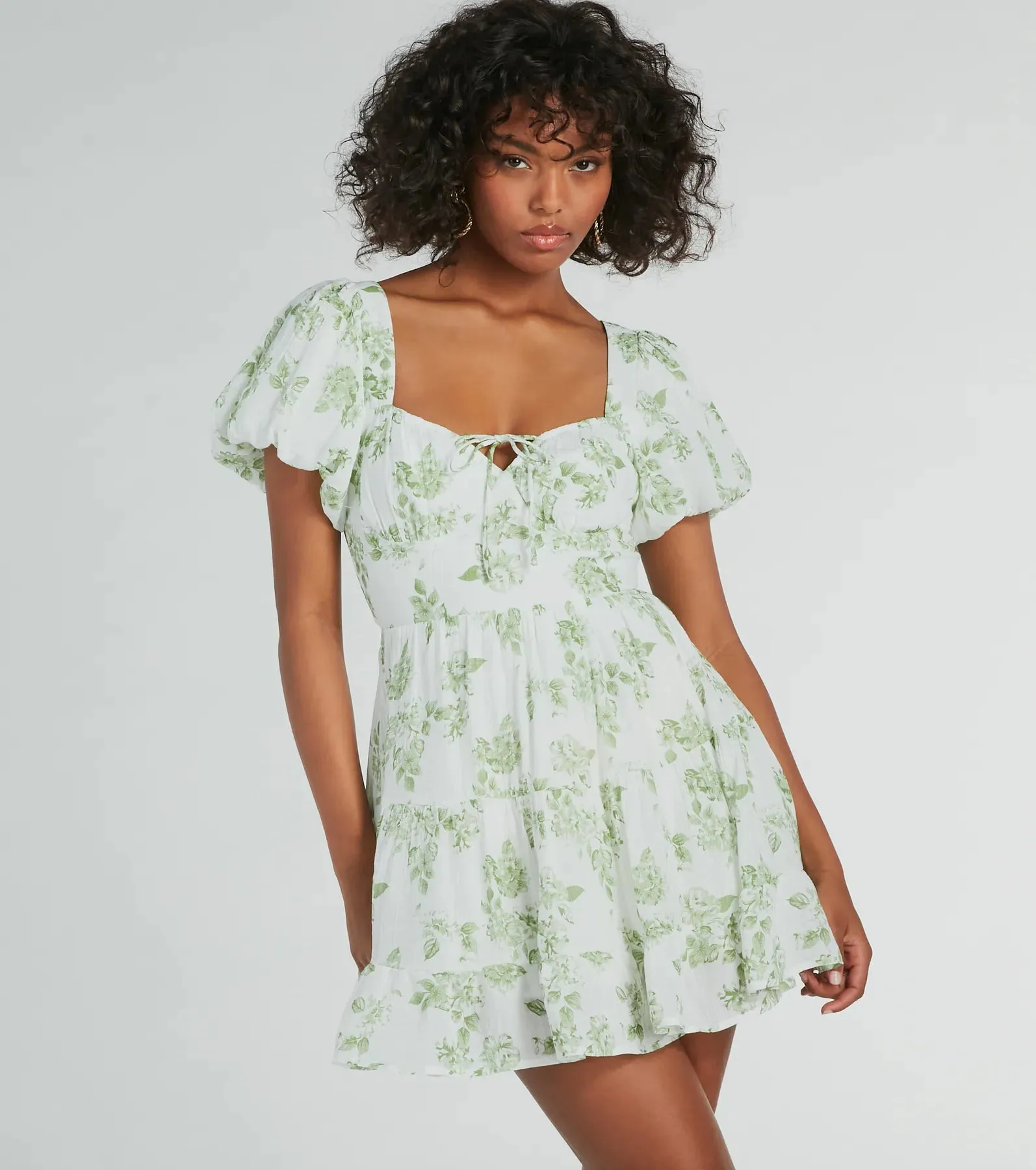 Vineyard Gal Floral Woven Skater Dress