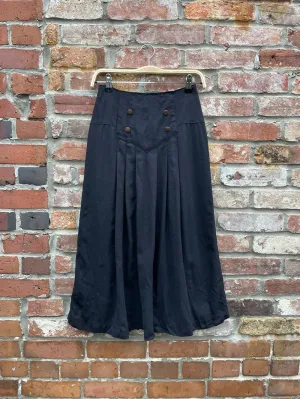 vintage audrey laurent wool pleated midi skirt
