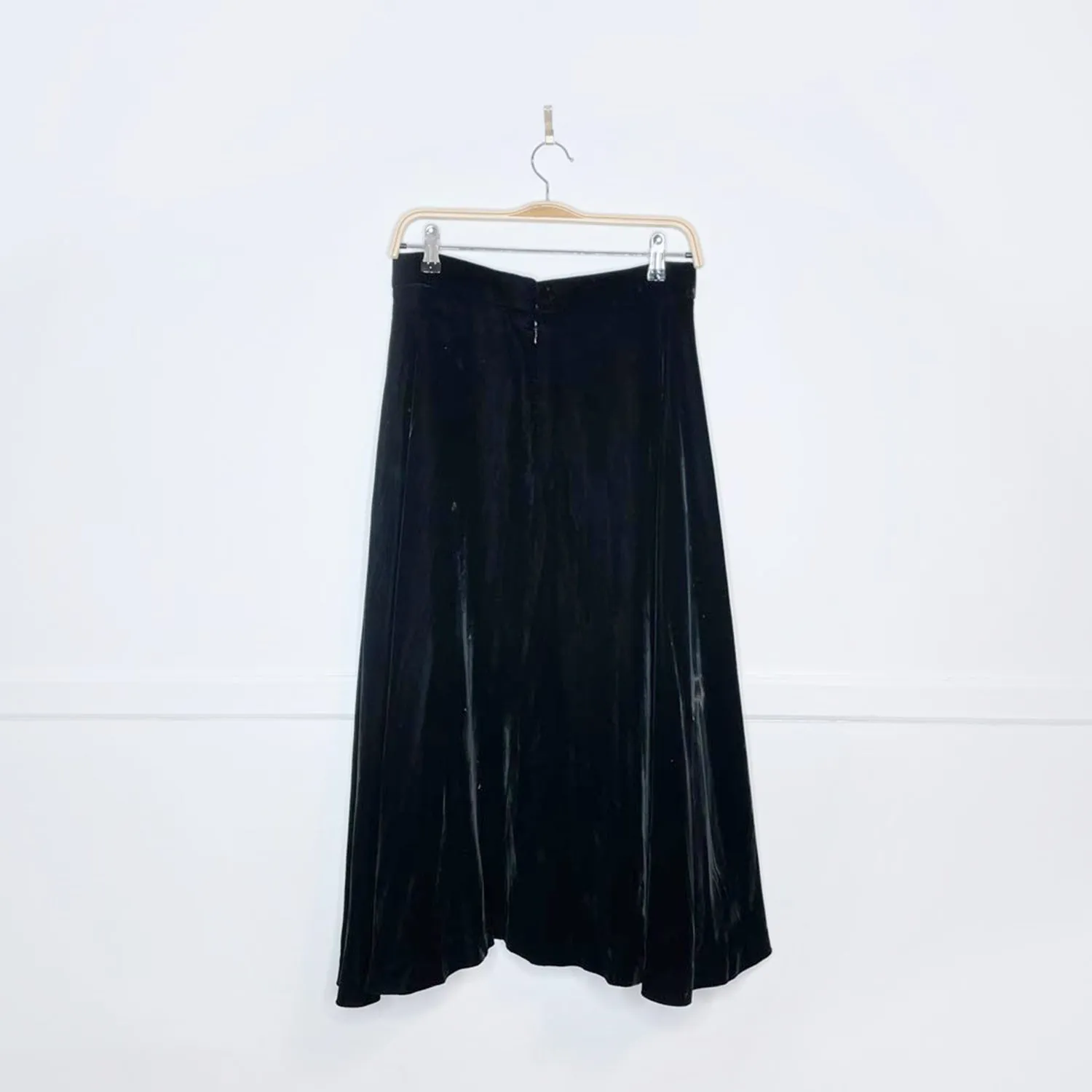 vintage doo liebe black velvet maxi skirt
