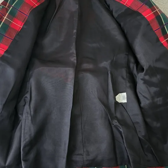 Vintage Talbot Red Plaid Wool Blazer size 6P