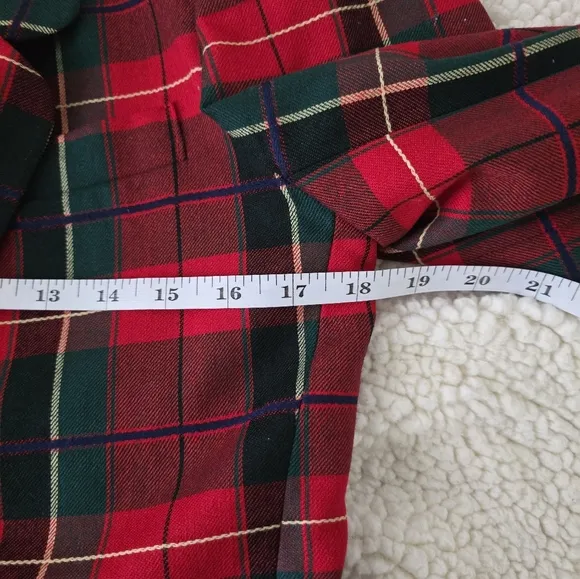 Vintage Talbot Red Plaid Wool Blazer size 6P