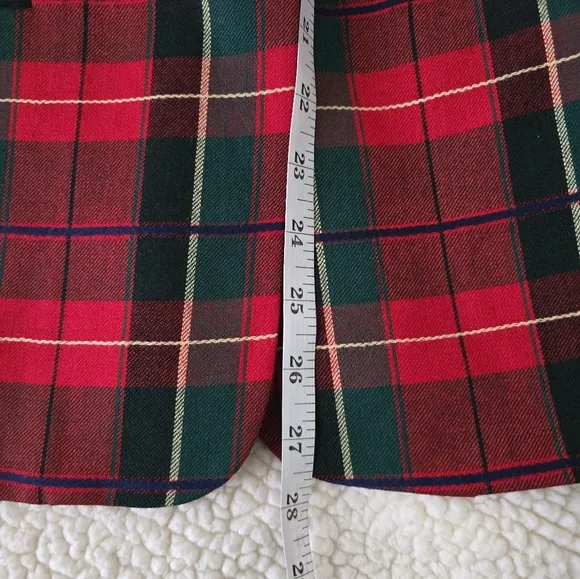 Vintage Talbot Red Plaid Wool Blazer size 6P