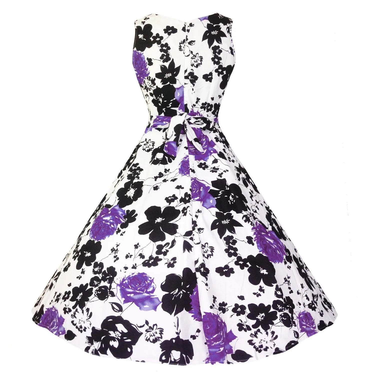 Vintage Tea Dress 1950's Floral Spring Garden Retro Swing Dresses