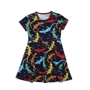 Walkiddy Colourful Salamanders Spin Dress