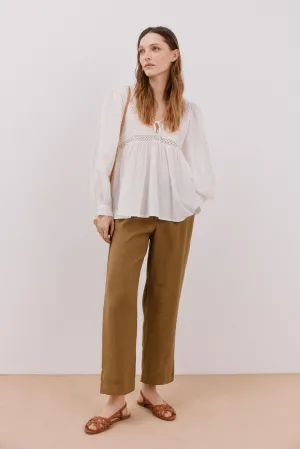 White blouse with inserts - White