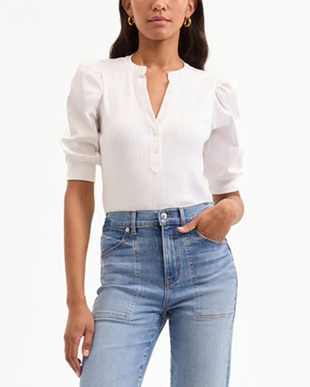 White Coralee Top