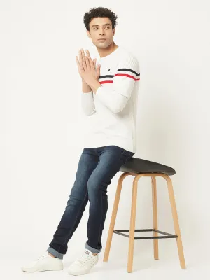 White Sweater in Pure Cotton