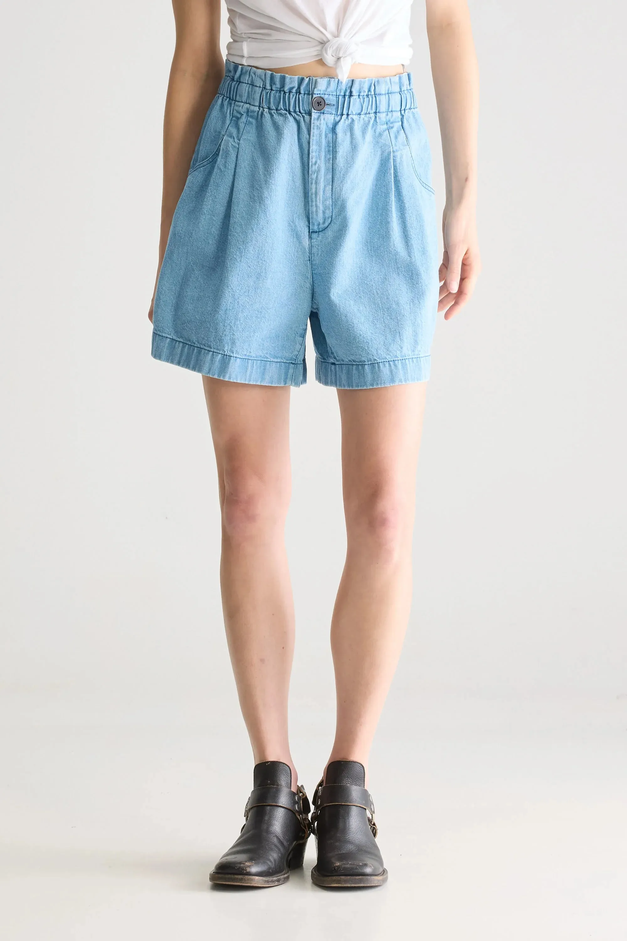 Willa Shorts - Blue Bleach