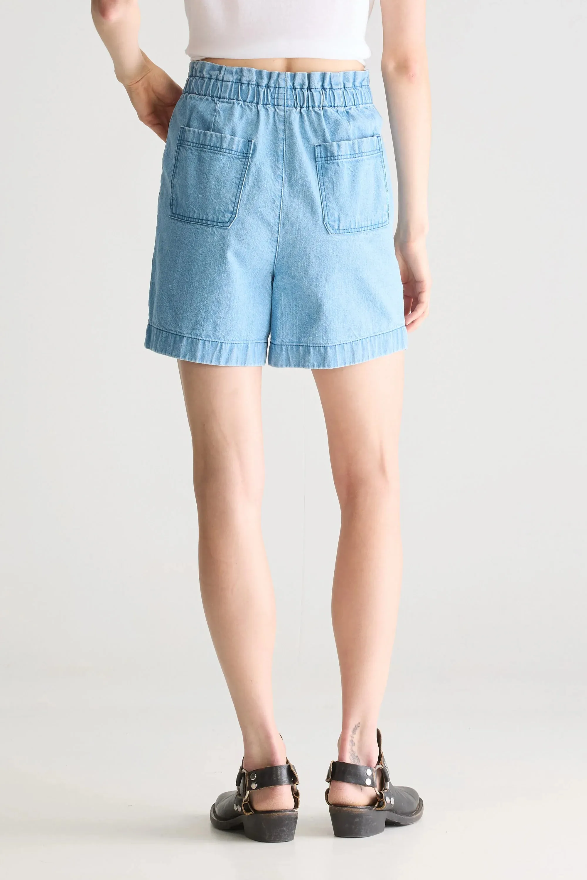 Willa Shorts - Blue Bleach