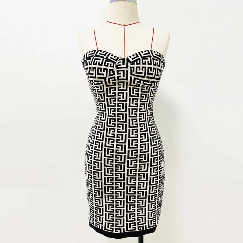 Women's Black and White Cocktail Party Dresses Elegant Tube Short Dress