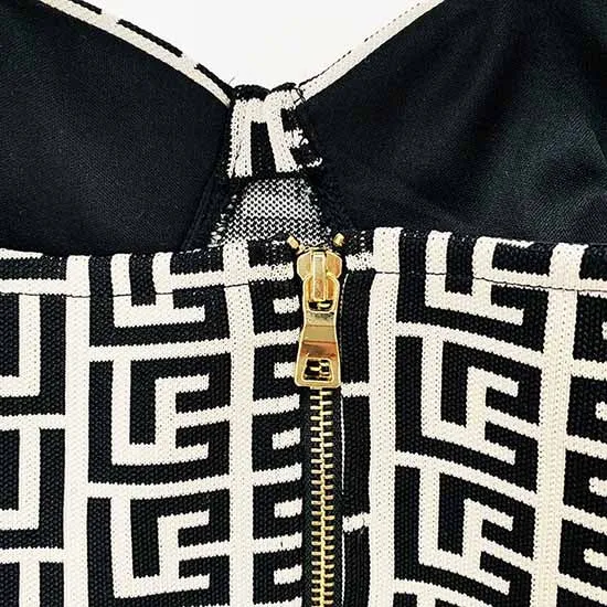 Women's Black and White Cocktail Party Dresses Elegant Tube Short Dress